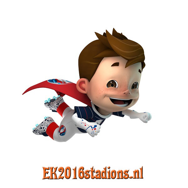 EK2016 mascotte flying